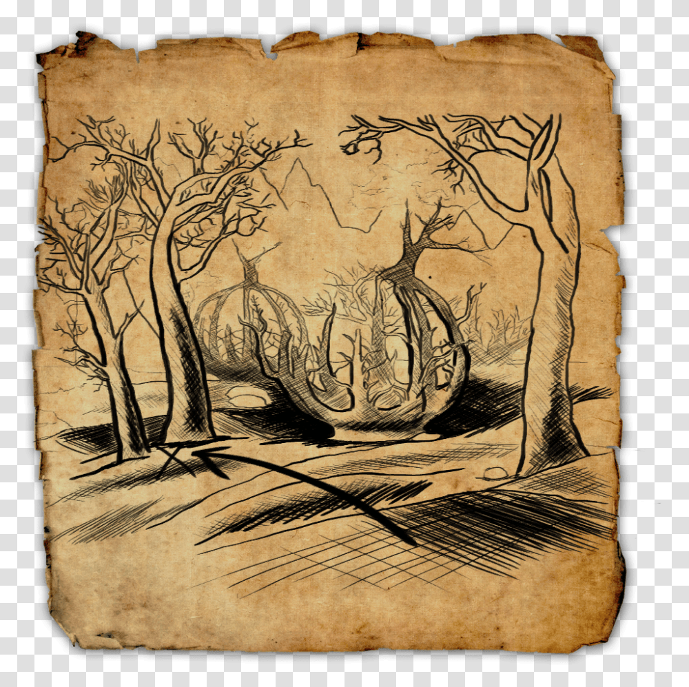 Reaper S March Treasure Map Ii Eso Reaper's March Treasure Map, Drawing, Sketch, Painting Transparent Png