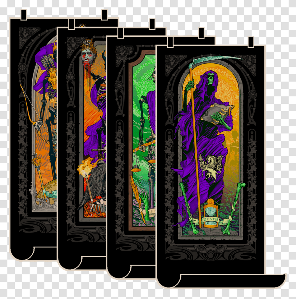 Reapersblack, Stained Glass, Modern Art, Arcade Game Machine Transparent Png