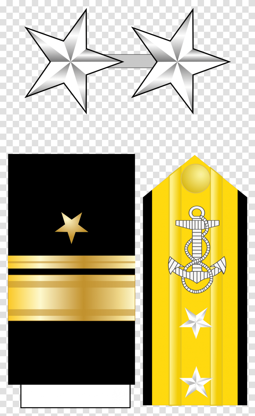 Rear Admiral Insignia, Star Symbol, Cross, Hook Transparent Png