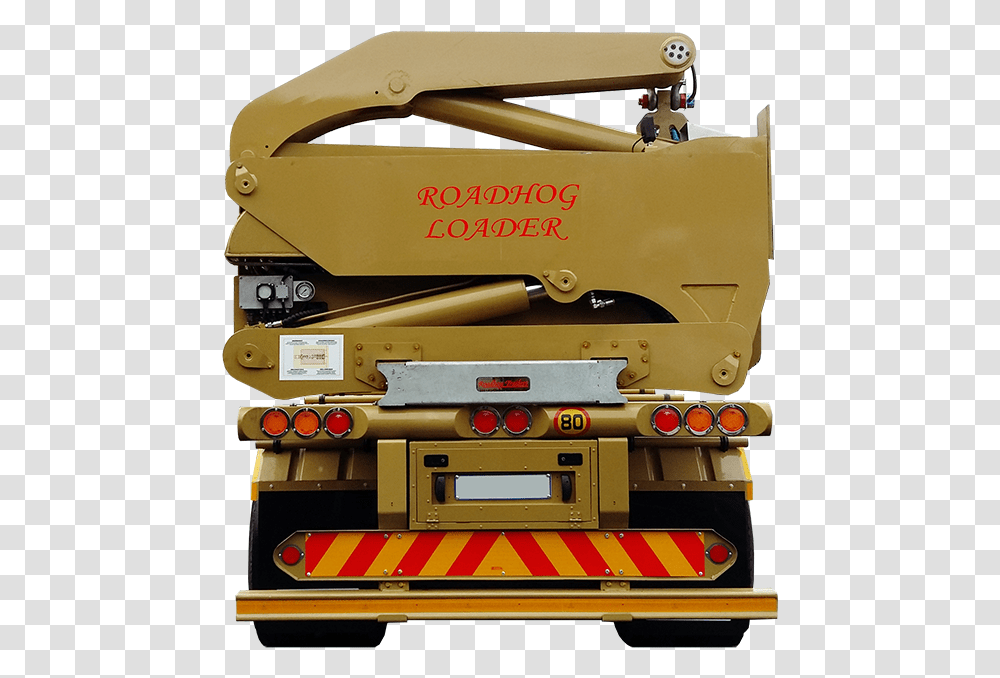 Rear Of Container Side Loader Manufactured By Roadhog Machine, Truck, Vehicle, Transportation, Fire Truck Transparent Png