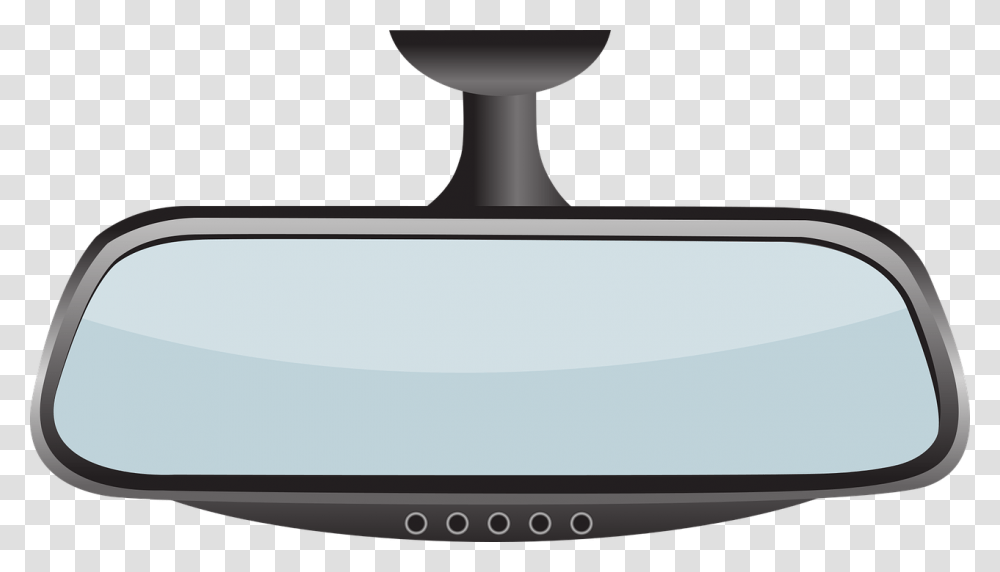 Rear View Mirror Rear View Mirror Graphic, Electronics, Screen, Bathtub, Monitor Transparent Png