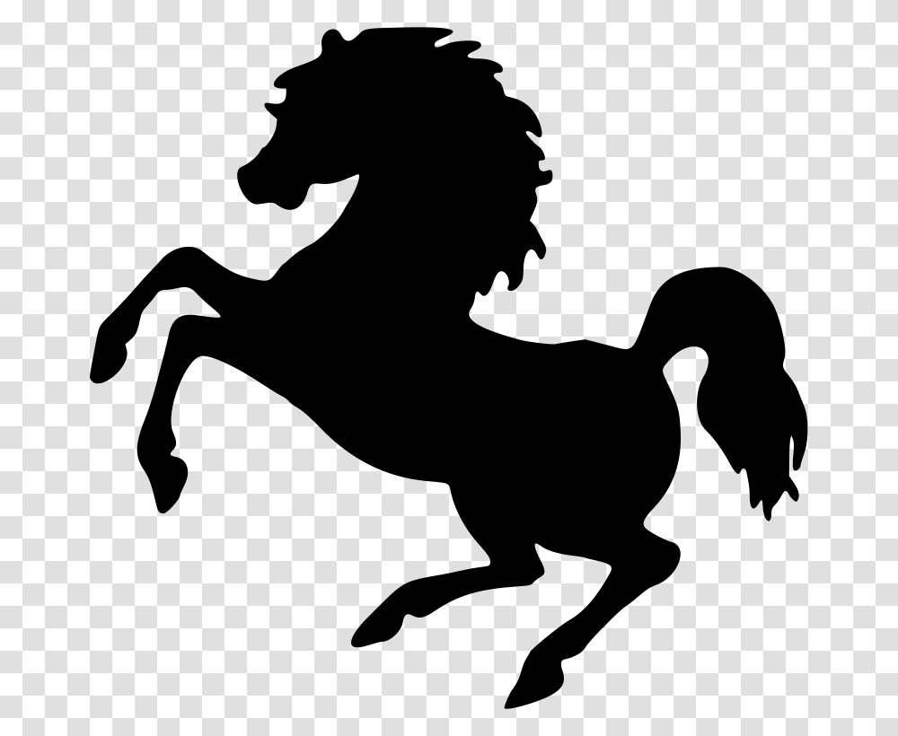 Rearing Horse Silhouette Clipart, Gray, World Of Warcraft Transparent Png