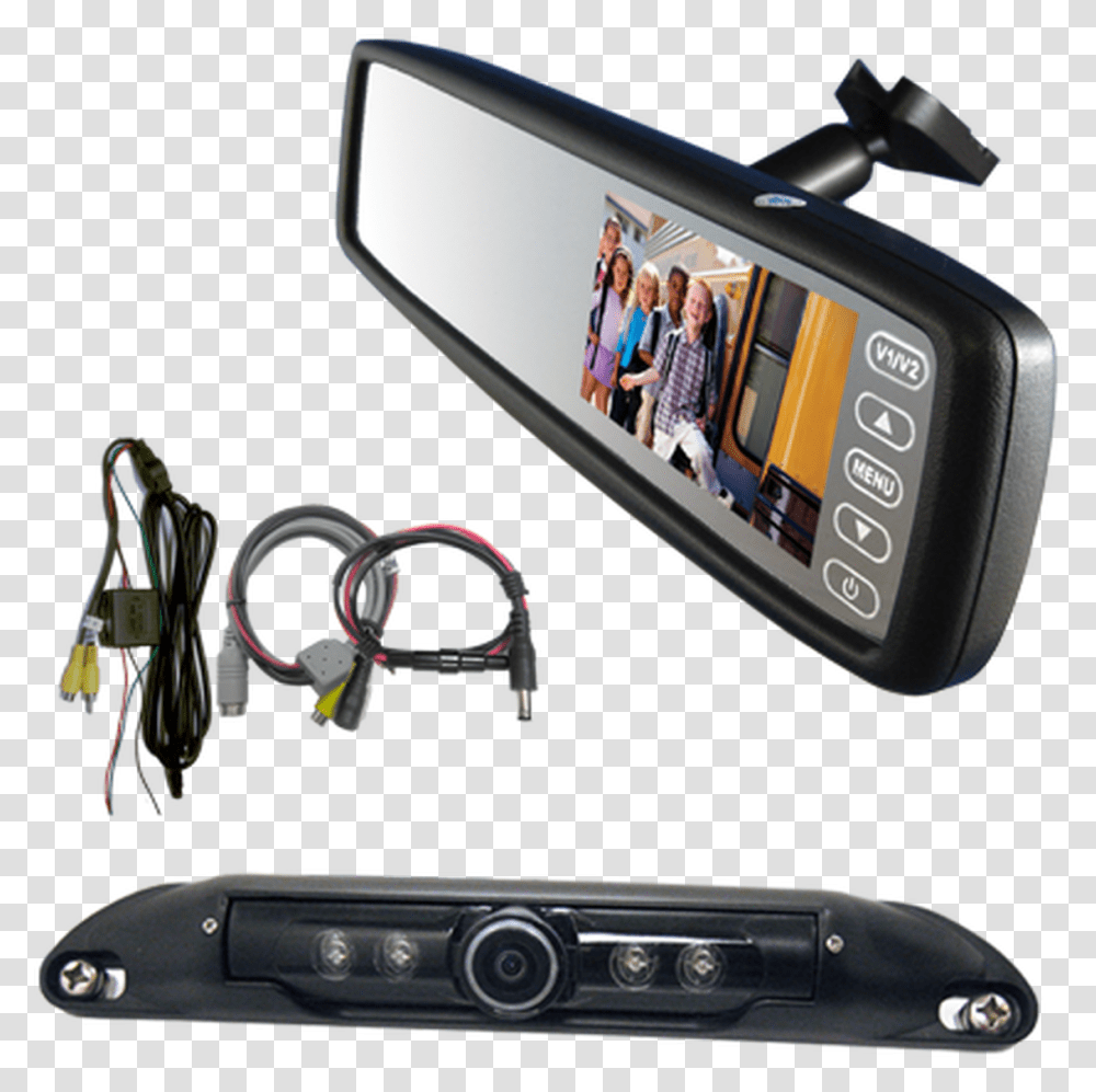 Rearview Mirror Monitor Kit Backup Camera, Person, Human, Electronics, Phone Transparent Png