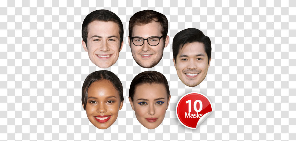 Reasons Why Mask Pack Collage, Face, Person, Glasses, Jaw Transparent Png