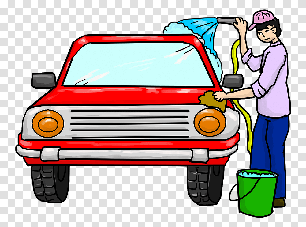 Reasons Why The Car Wash Wash The Car Cartoon, Person, Transportation, Vehicle, Truck Transparent Png