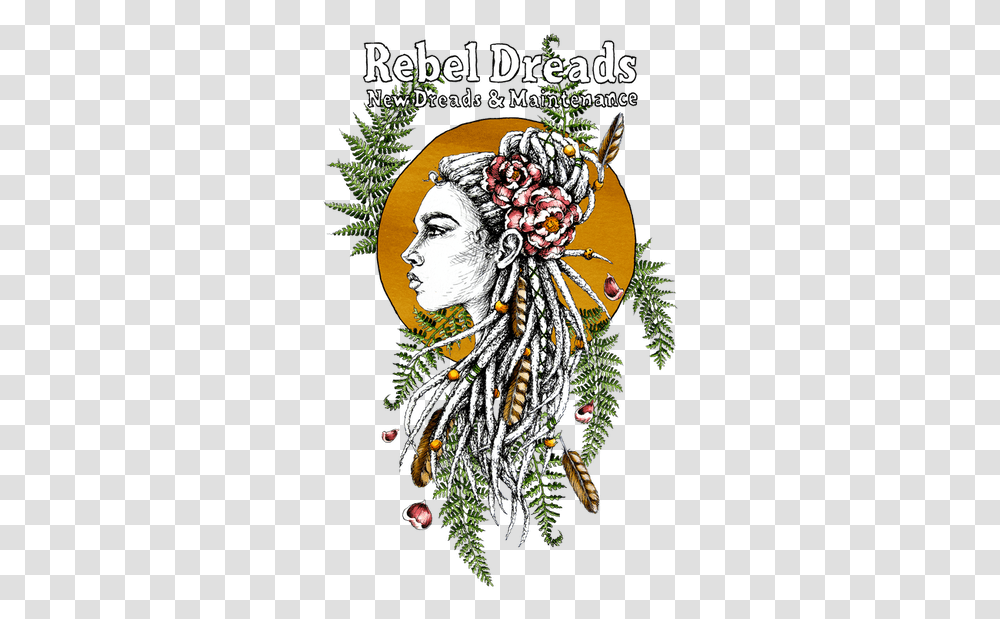 Rebel Dreads Home Illustration, Embroidery, Pattern, Poster, Advertisement Transparent Png