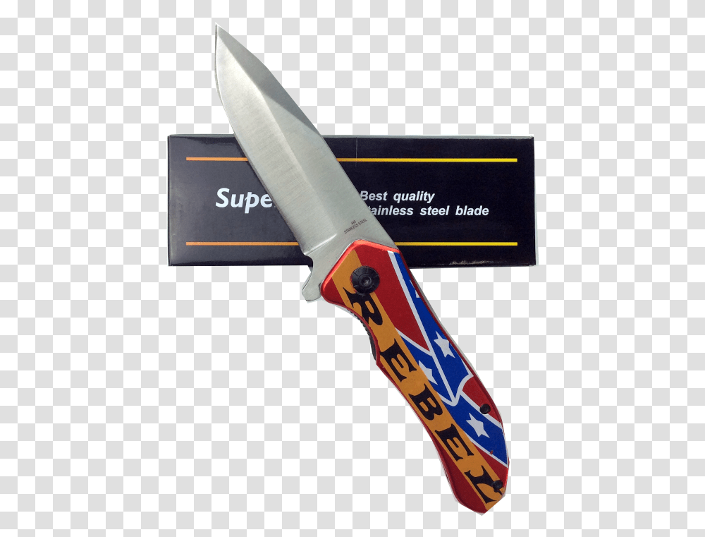 Rebel Flag Knife Utility Knife, Weapon, Weaponry, Blade, Dagger Transparent Png