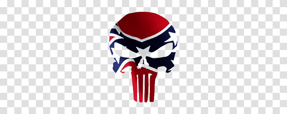 Rebel Flag Punisher Decal, Logo, Trademark, Label Transparent Png
