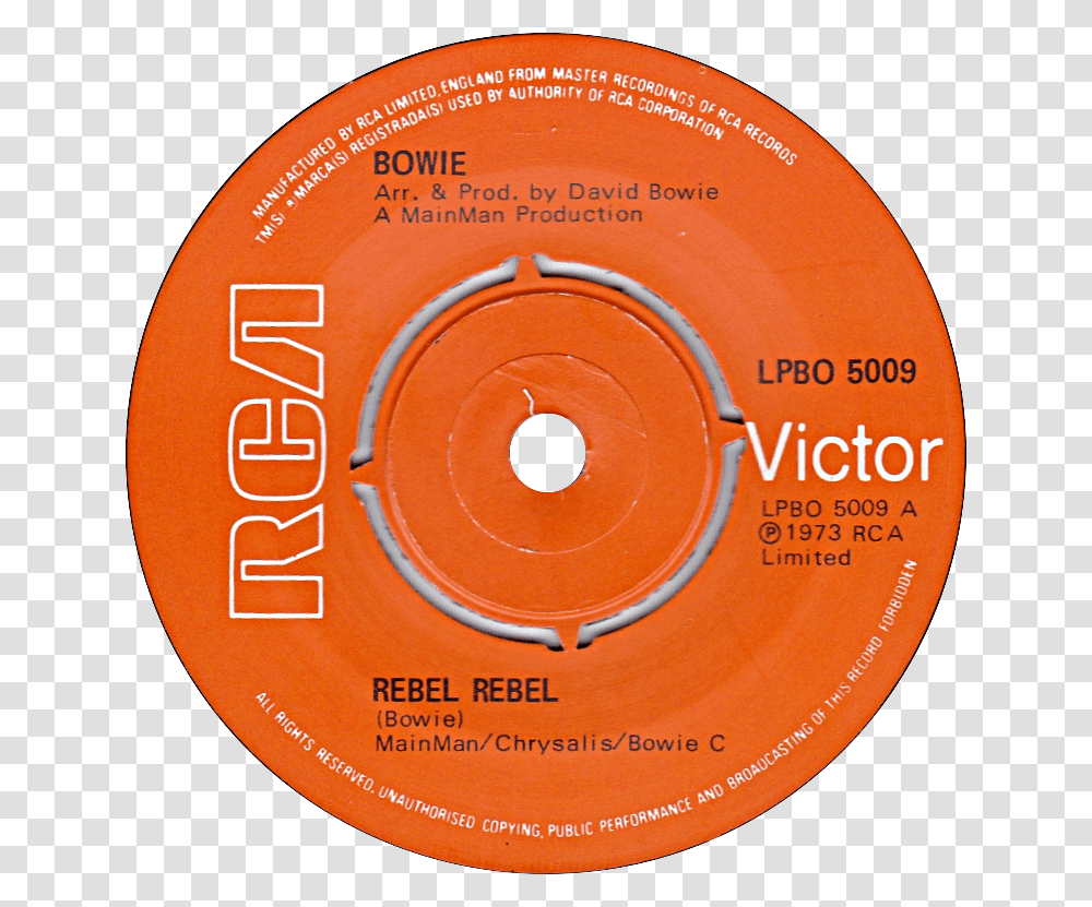 Rebel Rebel By David Bowie Uk Vinyl Pressing, Disk, Dvd, Label Transparent Png