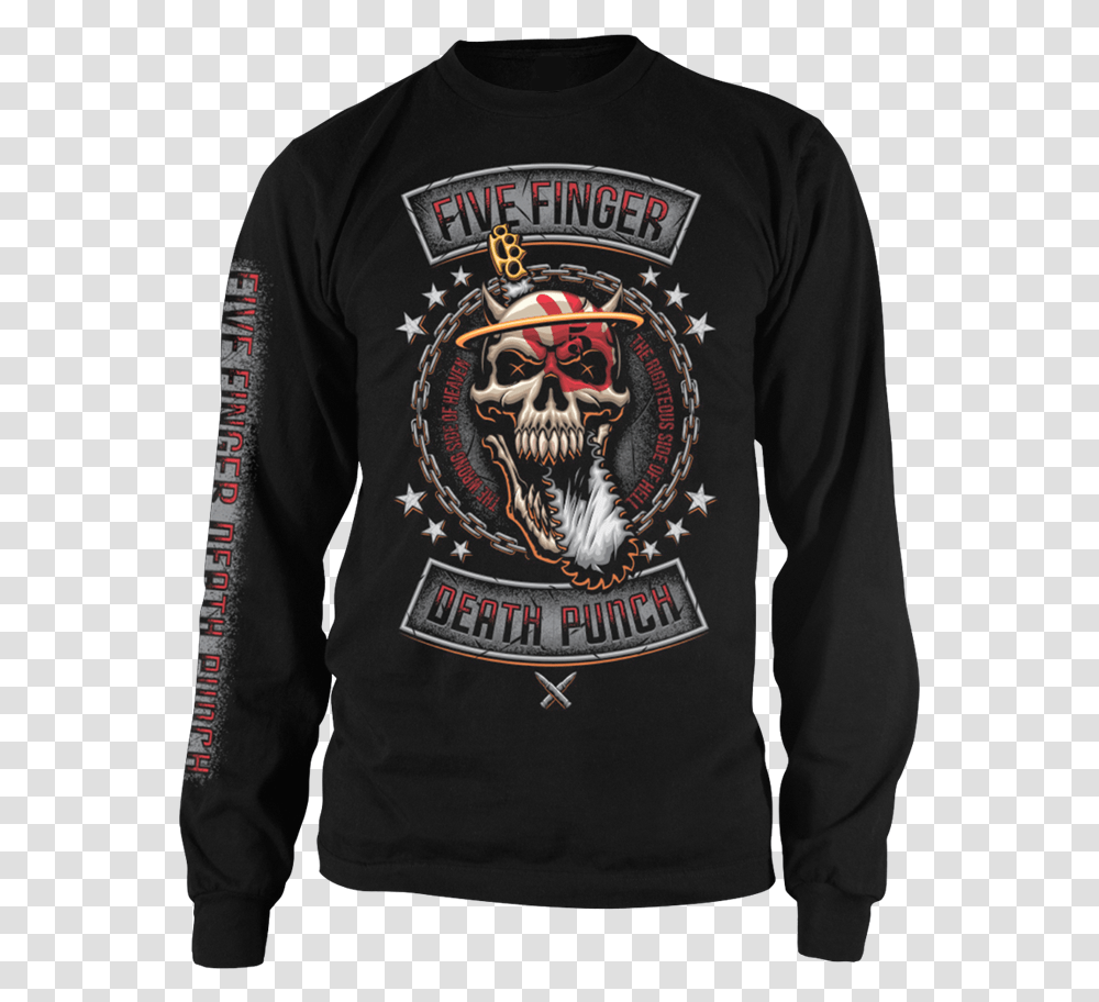 Rebellion Long Sleeve Tee Five Finger Death Punch Wallpaper Iphone, Sweatshirt, Sweater, Person Transparent Png