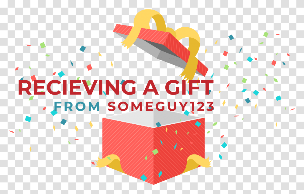 Receiving Gift Thumb, Paper, Confetti Transparent Png