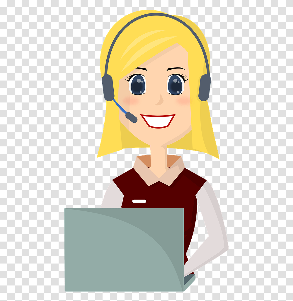 Receptionist Customer Service Happy, Art, Graphics, Face, Label Transparent Png