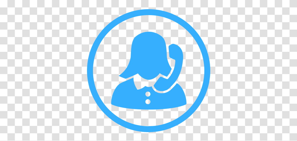 Receptionist Icon Image With No Receptionist Blue, Label, Text, Clothing, Painting Transparent Png