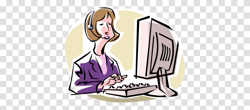 Receptionist Royalty Free Vector Clip Art Illustration, Electronics, Poster, Advertisement, Video Gaming Transparent Png