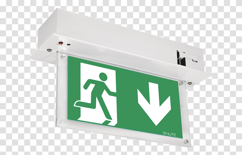 Recess Emergency Exit Sign Teknoware Emergency Light, Mailbox, Letterbox, Road Sign Transparent Png