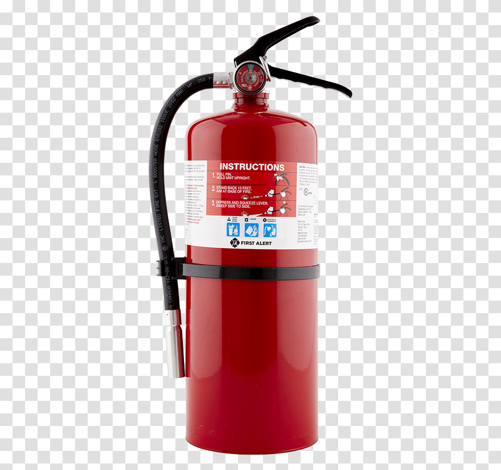 Rechargeable Commercial Fire Extinguisher First Alert Fire Extinguisher, Bottle, Gas Pump, Machine, Beverage Transparent Png