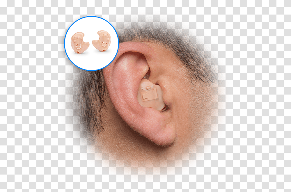 Rechargeable Inner Canal Hearing Aids Available From Full Shell In The Ear Hearing Aid, Person, Human, Skin, Accessories Transparent Png