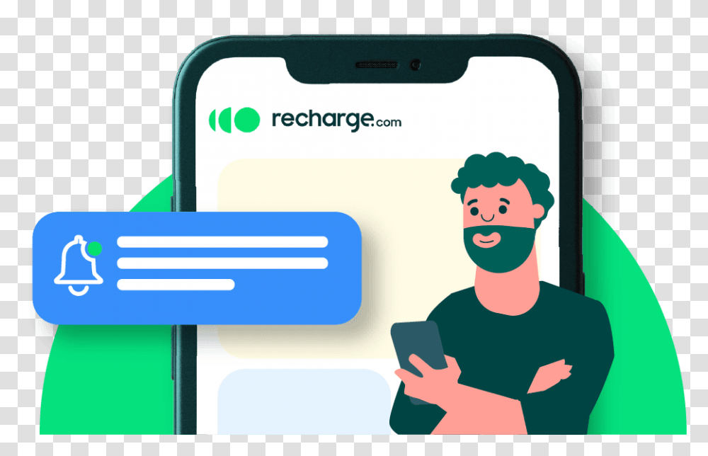 Rechargecom Instant & Secure Phone Credit Worldwide Smartphone, Text, Person, Human, Driving License Transparent Png