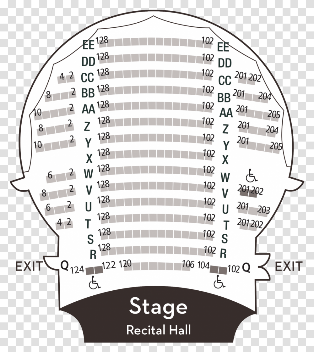 Recital Hall Is A 250 Seat Space Circle, Plot, Diagram, Cup, Measurements Transparent Png