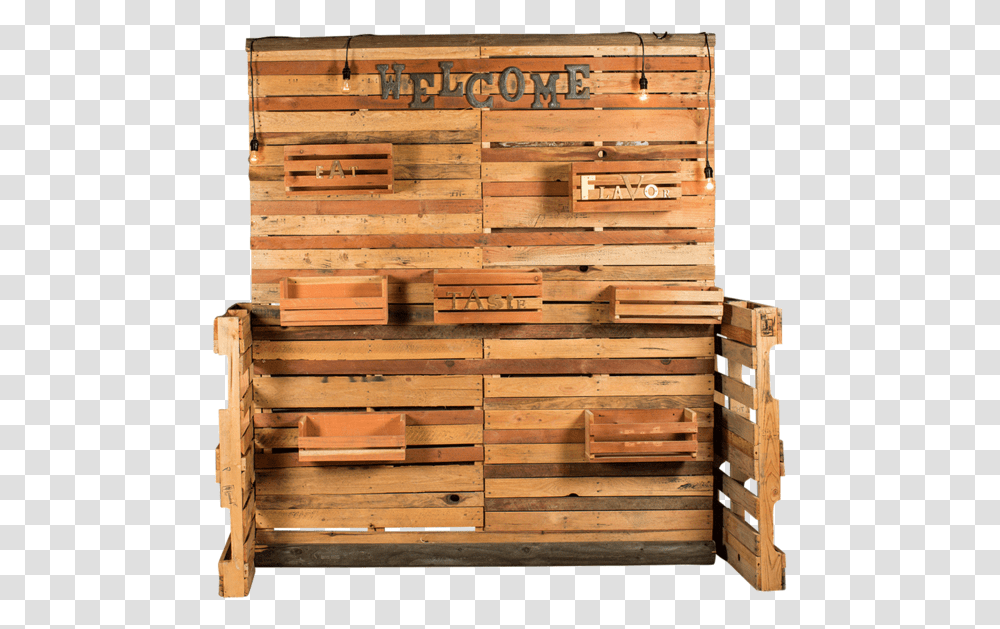 Reclaimed Pallet Facade Chest Of Drawers, Furniture, Wood, Box, Cabinet Transparent Png