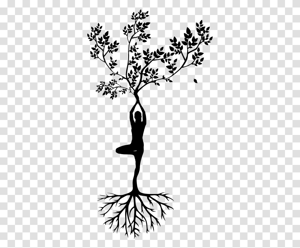 Reconnect With Yourself At Red Earth Retreat Silhouette Woman Tree, Gray, World Of Warcraft Transparent Png