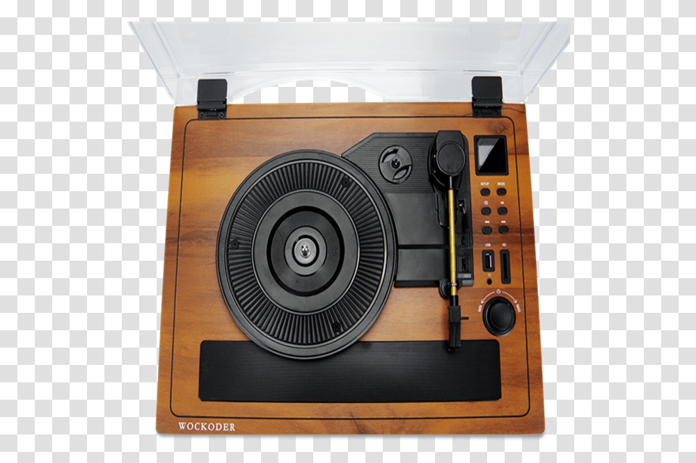 Record Player Electronics, Camera, Wood, Speaker, Machine Transparent Png