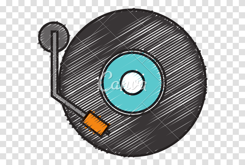 Record Player Sketch, Disk, Dvd Transparent Png