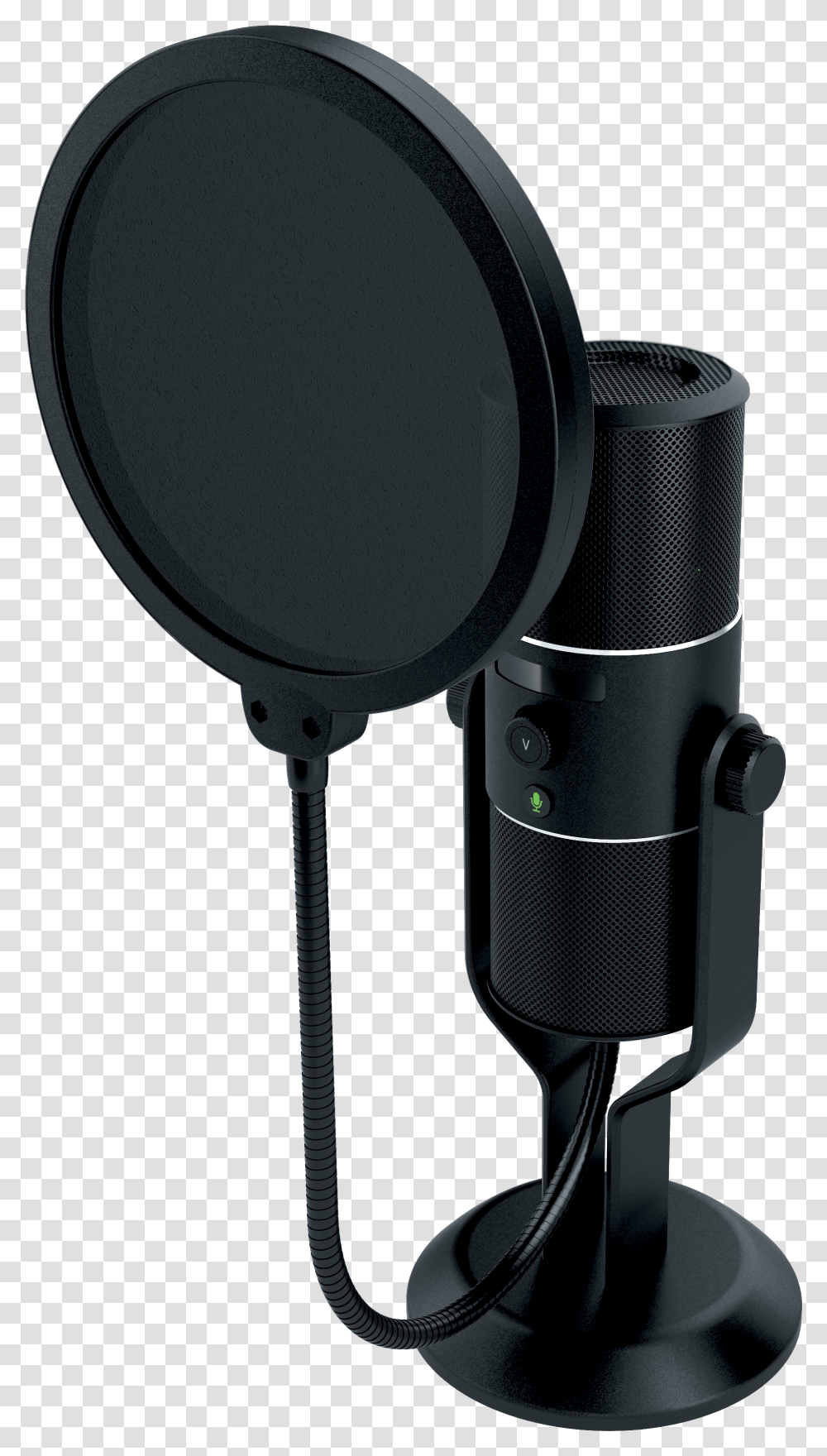 Recording Microphone Razer Seiren X Pop Filter, Binoculars, Light, Lighting, Lamp Transparent Png