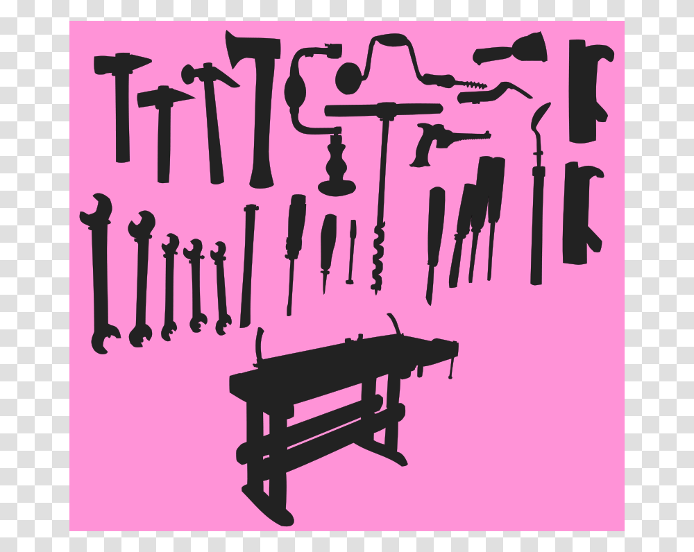 Recreational Silhouettes Tools, Bench, Furniture Transparent Png