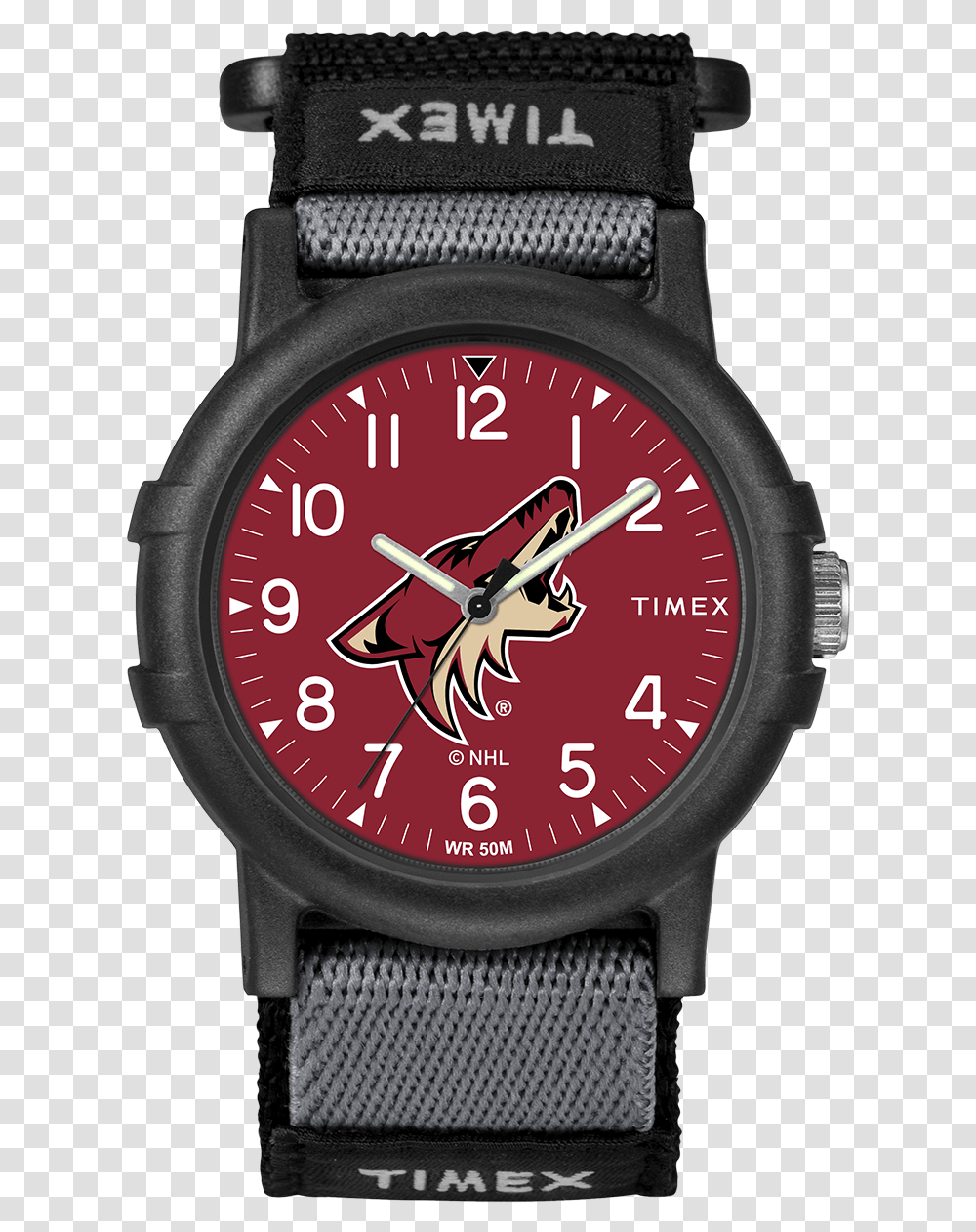 Recruit Arizona Coyotes Large Timex Watch Youth Recruit, Wristwatch, Clock Tower, Architecture, Building Transparent Png