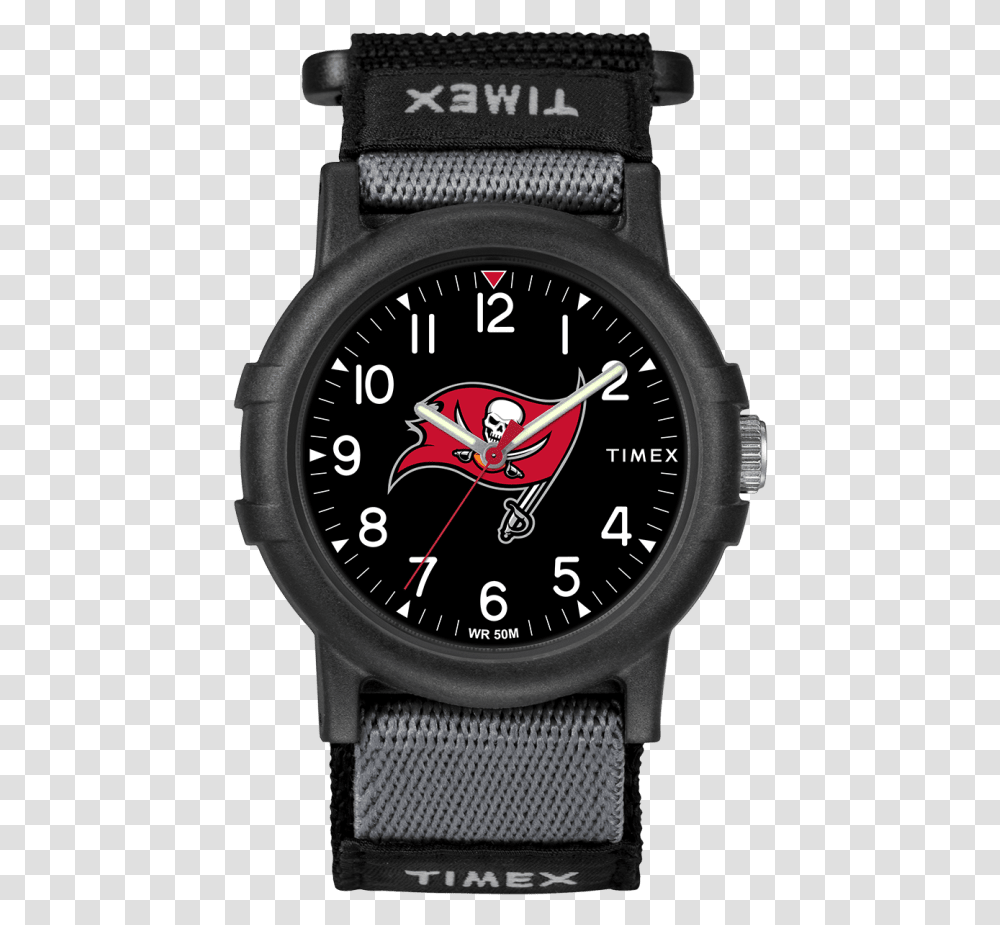 Recruit Tampa Bay Buccaneers Large Timex Watch Youth Recruit, Wristwatch, Clock Tower, Architecture, Building Transparent Png