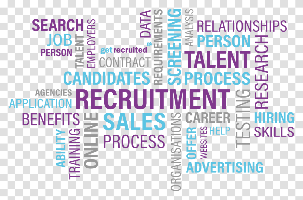Recruitment Word Cloud Get Rec Get Recruited, Flyer, Poster, Paper Transparent Png