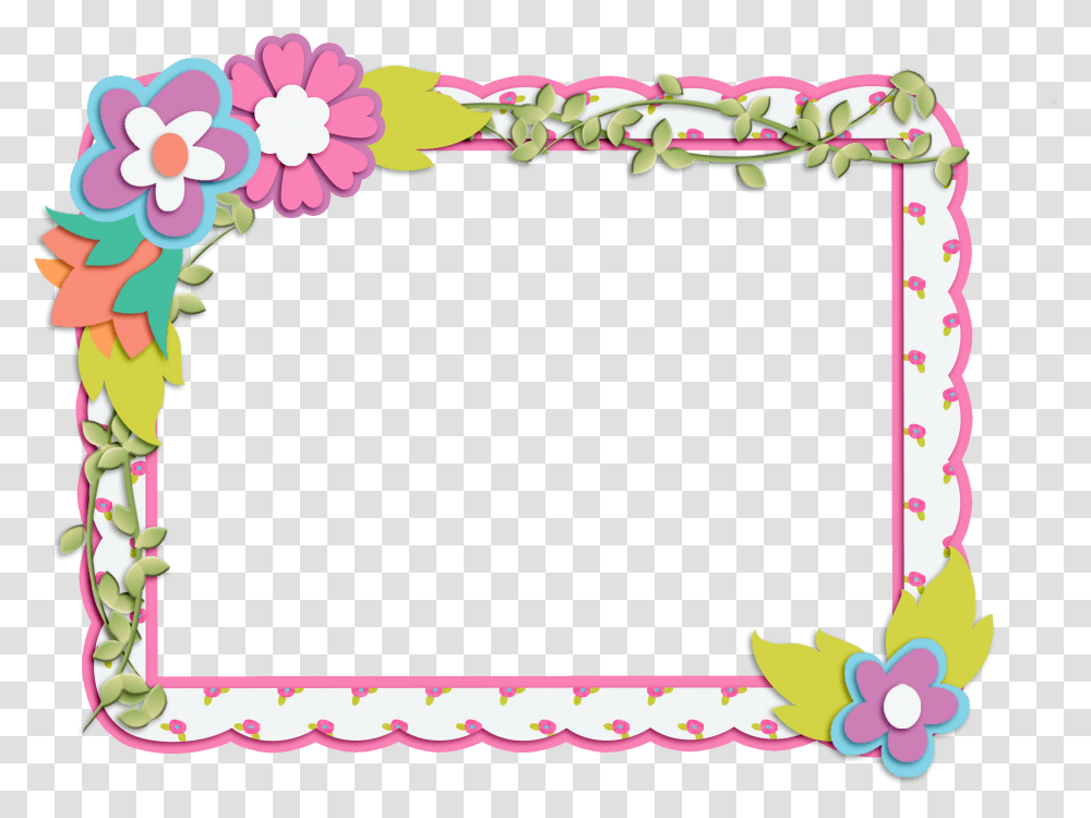 Rectangle Flower Frame, Purple, Floral Design Transparent Png