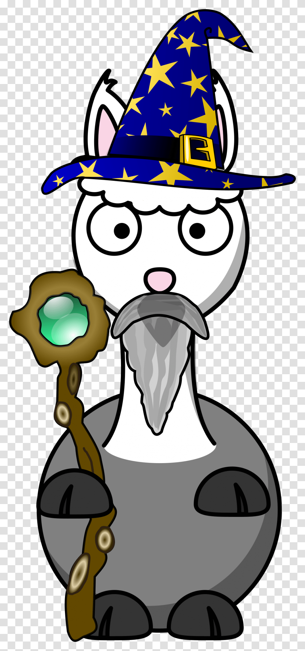 Rectangle Magnet Little Round Penguin Wizard Cute Cartoon Llama, Apparel, Hip, Hat Transparent Png