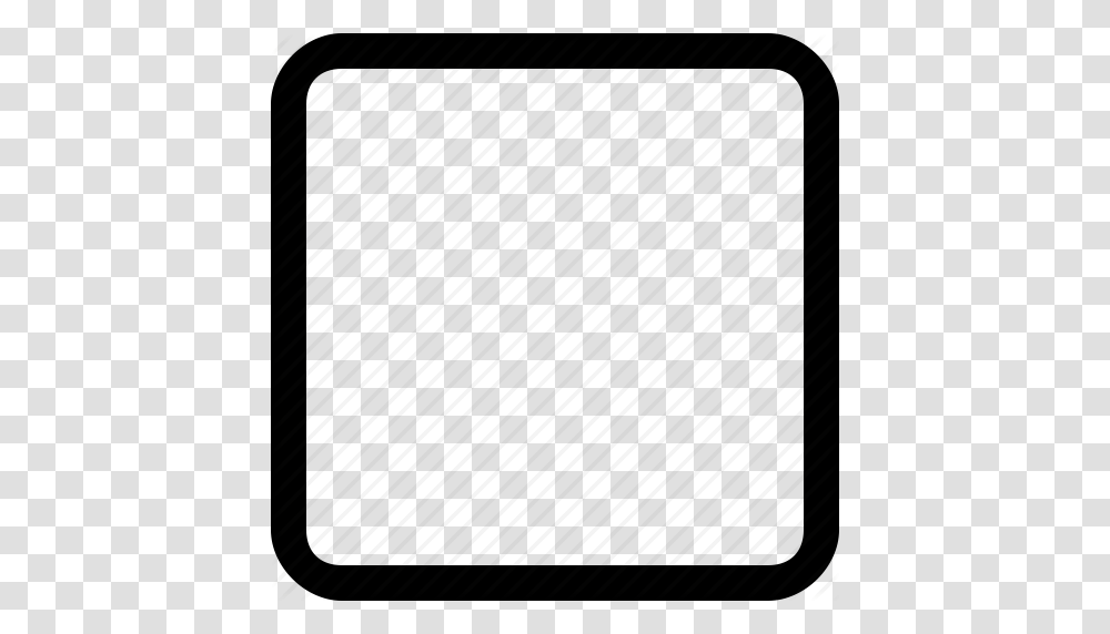 Rectangle Rounded Shape Square Stroke Tool Icon, Electronics, Rug, Computer Transparent Png