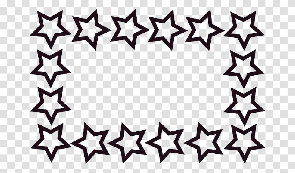 Rectangle Stars Frame Border Star Border Clip Art, Star Symbol, Rug, Stencil, Wand Transparent Png
