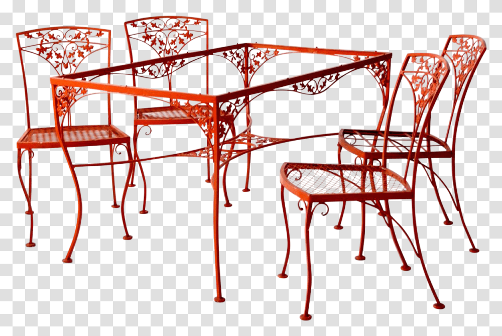 Rectangle Wrought Iron Table And Chairs, Furniture, Tabletop, Coffee Table, Stand Transparent Png