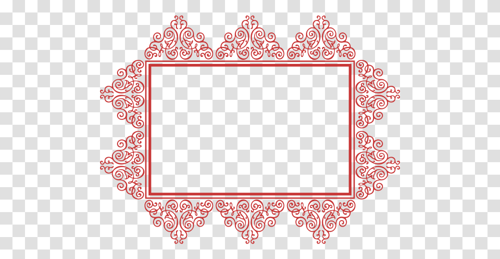 Rectangular Frame In Red Color Square Design In Red Color, Pattern Transparent Png