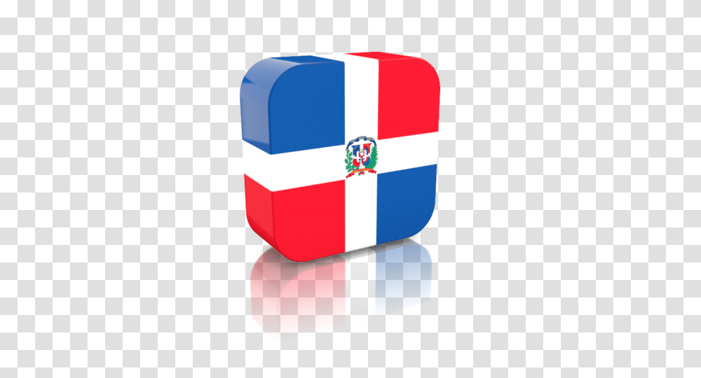 Rectangular Icon Illustration Of Flag Of Dominican Republic, Label, Logo Transparent Png
