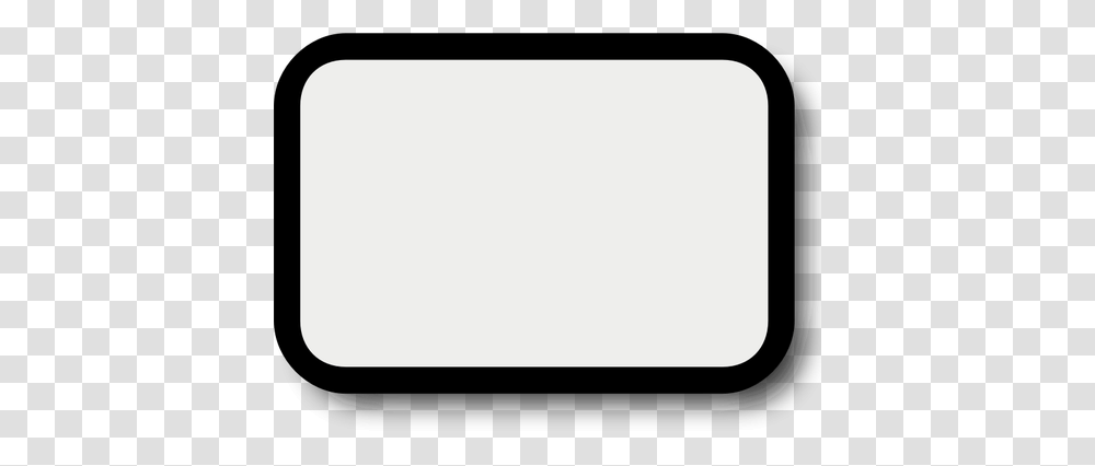 Rectangular White Button With Thick Black Frame Vector Graphics, Screen, Electronics, Monitor, Display Transparent Png