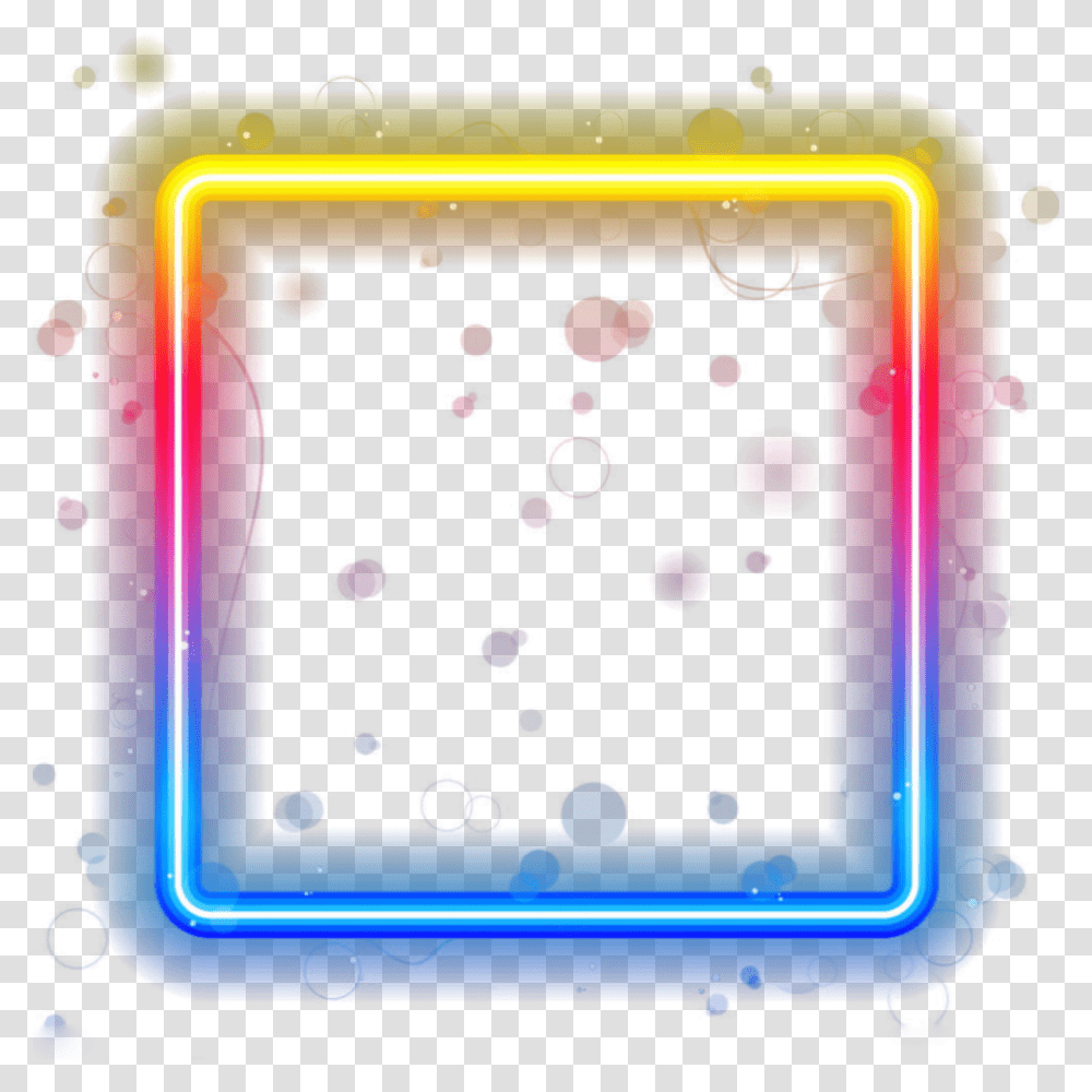 Rectangulos Neon Square Border Images Background, Monitor, Screen, Electronics, Display Transparent Png