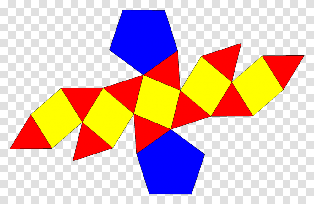Rectified Pentagonal Prism Net Graphic Design, Pattern, Light Transparent Png