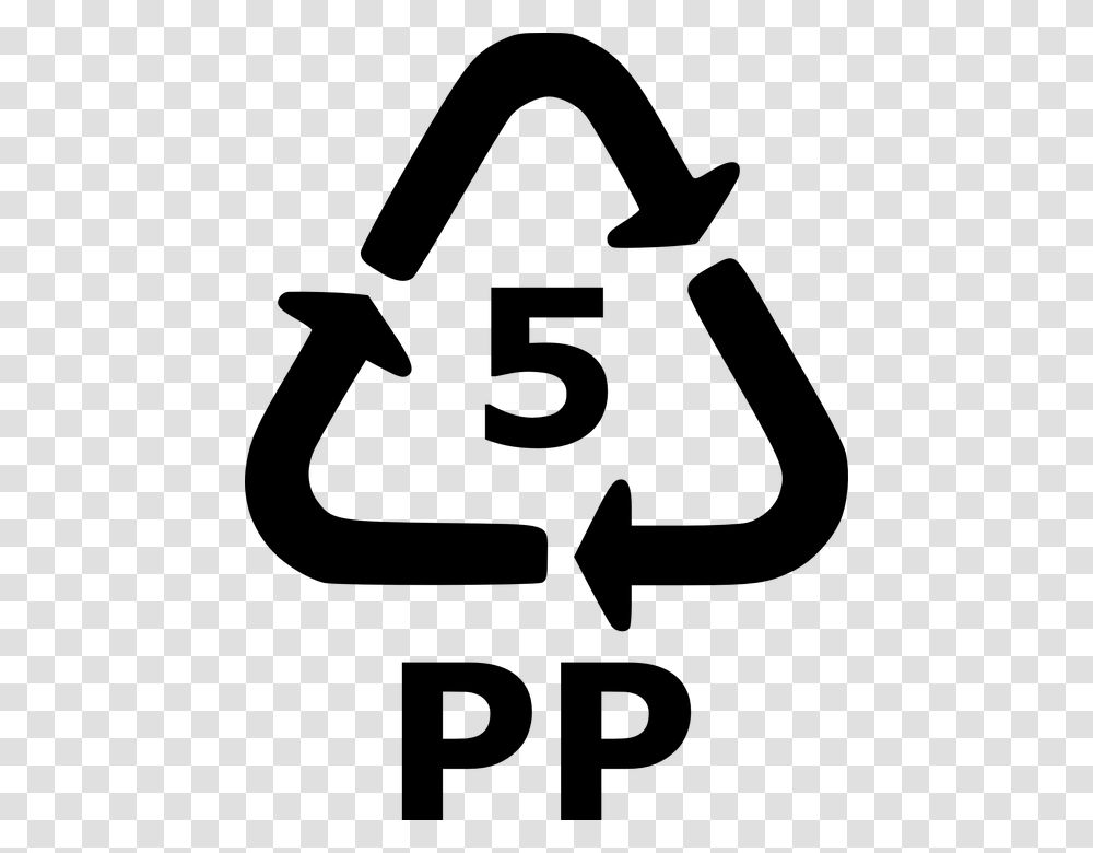 Recycle 5 Pp Recycling Plastic Sign Symbol Icon Simbolo De Reciclaje, Gray, World Of Warcraft Transparent Png