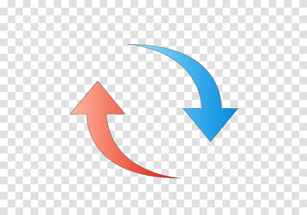 Recycle Arrow Synchronization System Blue Red Gradient, Axe, Tool, Recycling Symbol Transparent Png