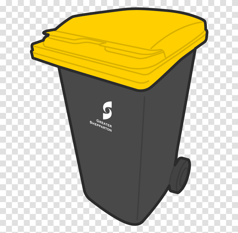 Recycle Bin Blue Bin Yellow Lid, Tin, Can, Trash Can, Plastic Transparent Png