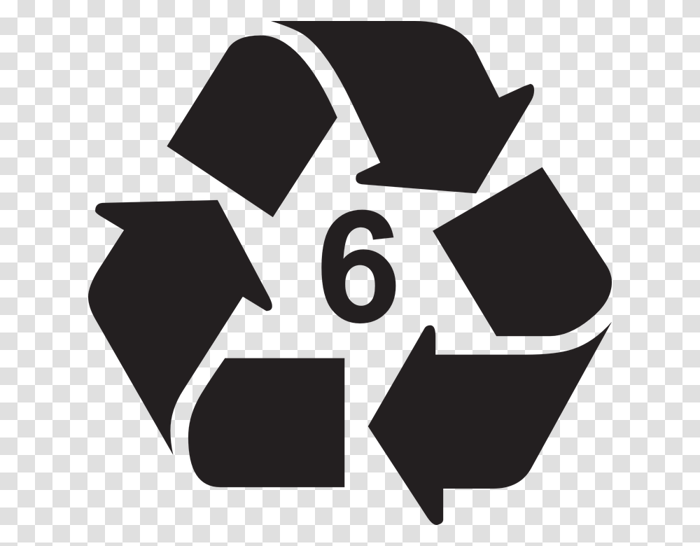 Recycle Clipart Black And White, Recycling Symbol, Cross Transparent Png