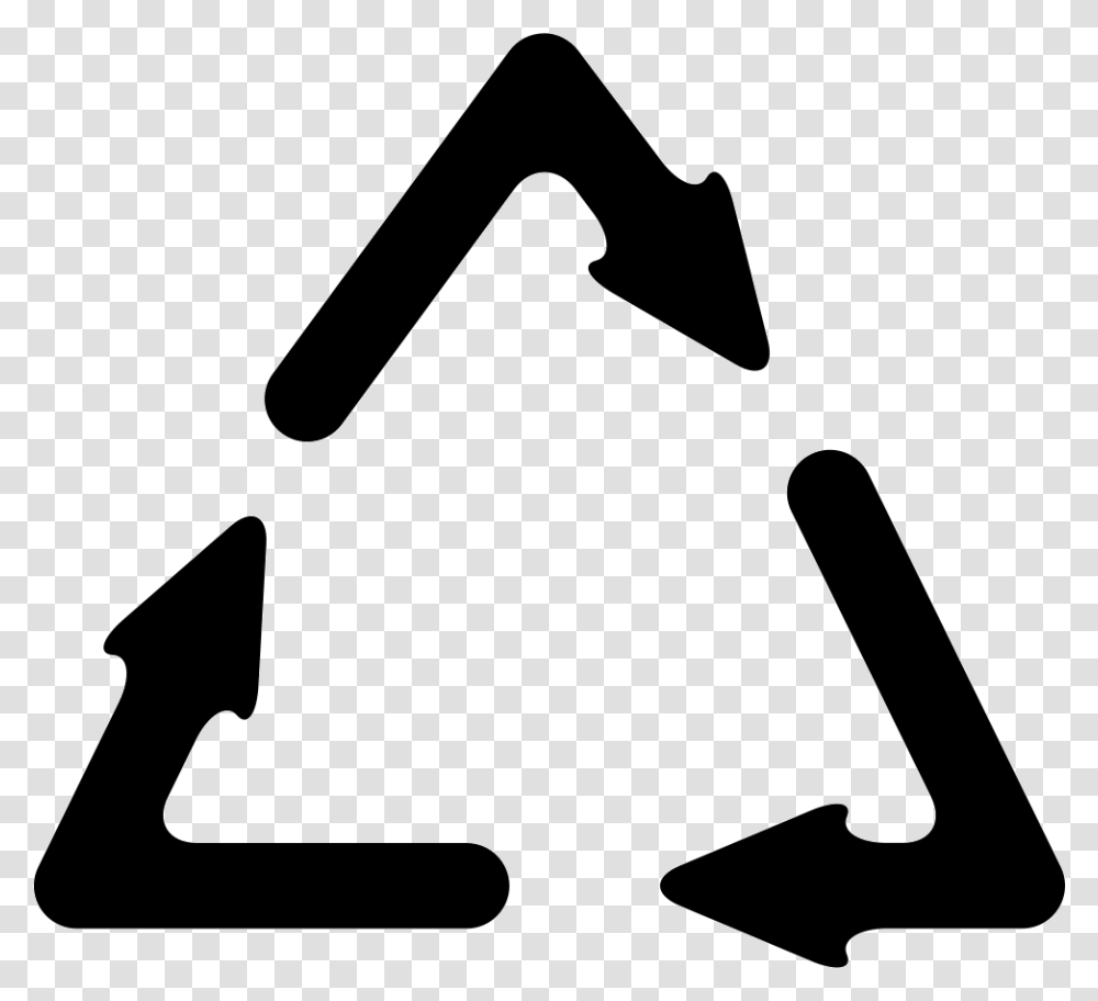 Recycle Symbol With Three Arrows, Axe, Tool, Triangle Transparent Png