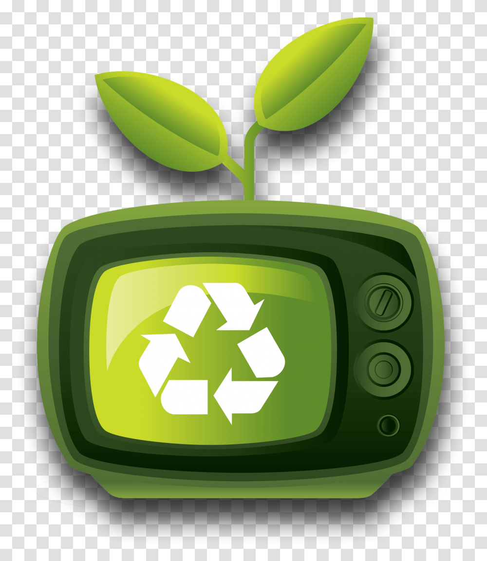 Recycle Tv Reciclar Imagenes De Reciclaje, Recycling Symbol, Green, Electronics Transparent Png