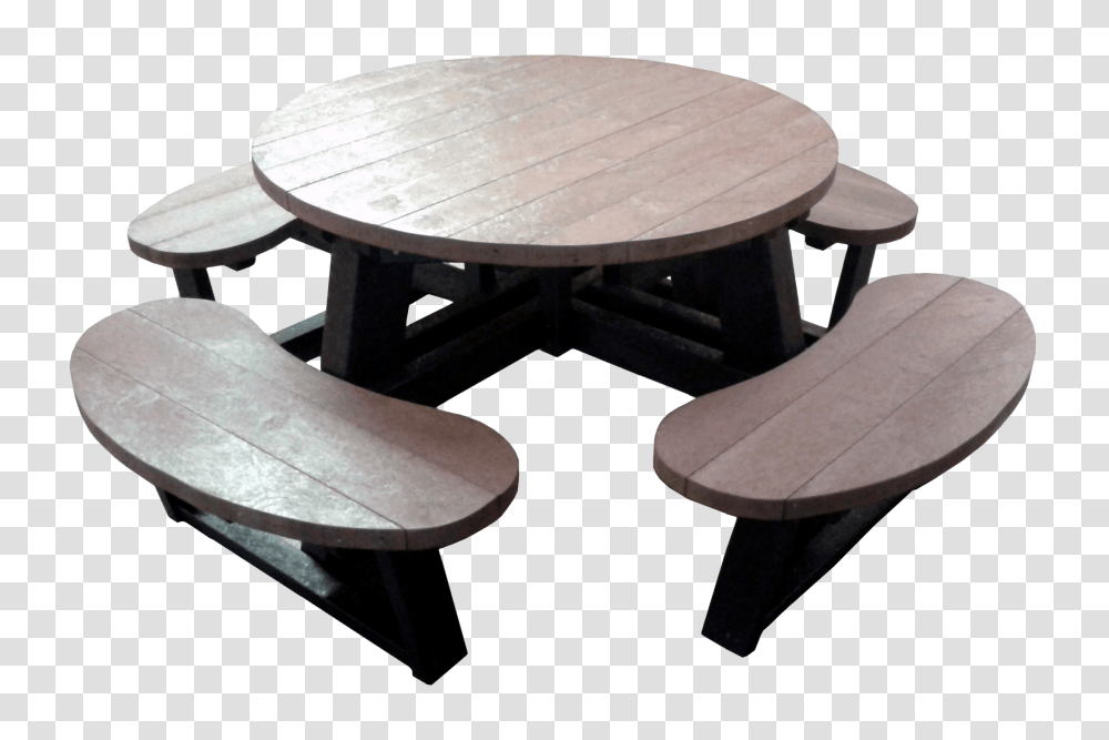 Recycled Plastic Round Large Picnic Table Plaswood Group, Furniture, Coffee Table, Tabletop, Dining Table Transparent Png