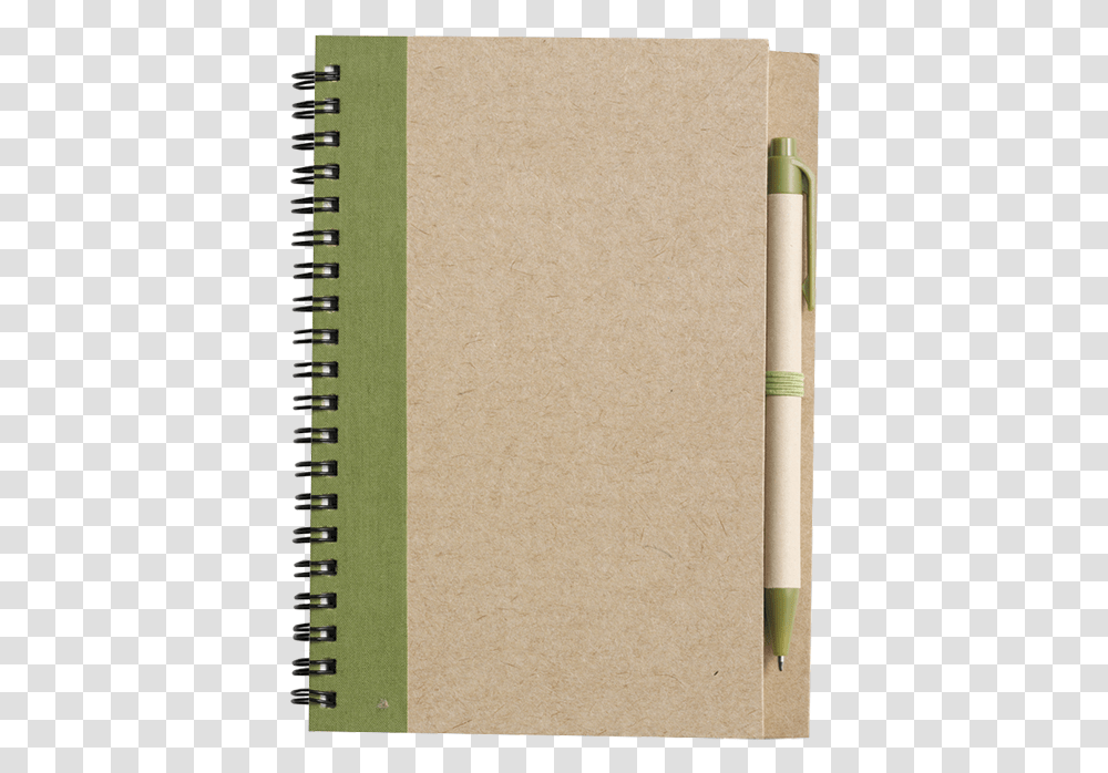 Recycled Spiral Notebook And Pen Eco Notebooks, File Binder, Page, Rug Transparent Png